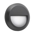 VK/02023/AN/D - Φωτιστικό Led τοίχου στρογγυλό, 220-240V, 2W, 6000K, 160lm, CRI>80, IP65, ø15x2.7cm, ανθρακί 