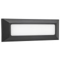 VK/02024/AN/W - Φωτιστικό Led τοίχου, 220-240V, 3W, 3000K, 404lm, 120°, CRI>80, IP65, 23x8x2.7cm, ανθρακί 