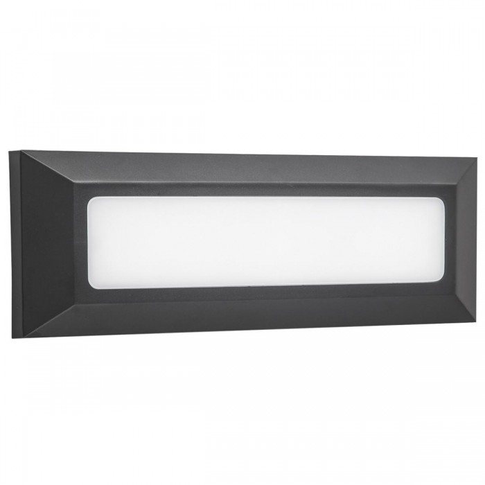 VK/02024/AN/W - Φωτιστικό Led τοίχου, 220-240V, 3W, 3000K, 404lm, 120°, CRI>80, IP65, 23x8x2.7cm, ανθρακί VK/02024/AN/W - Φωτιστικό Led τοίχου, 220-240V, 3W, 3000K, 404lm, 120°, CRI>80, IP65, 23x8x2.7cm, ανθρακί