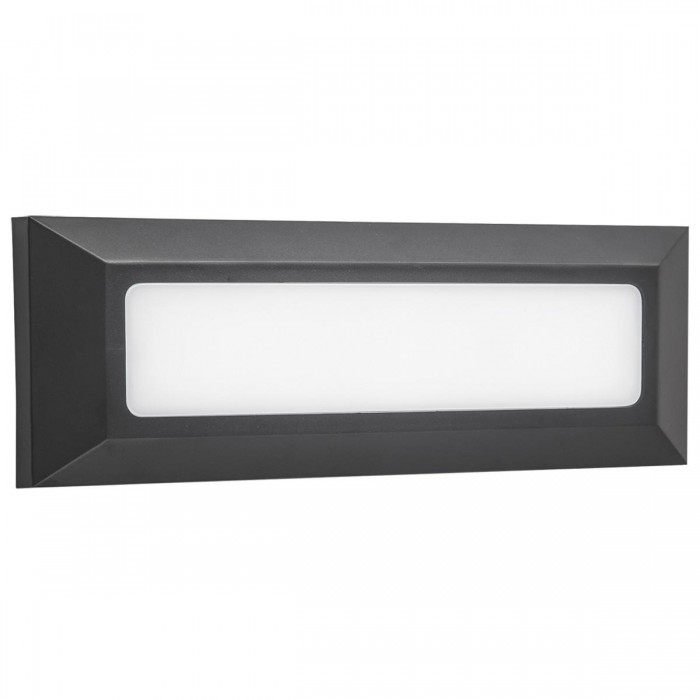 VK/02024/AN/D - Φωτιστικό Led τοίχου, 220-240V, 3W, 6000K, 418lm, 120°, CRI>80, IP65, 23x8x2.7cm, ανθρακί VK/02024/AN/D - Φωτιστικό Led τοίχου, 220-240V, 3W, 6000K, 418lm, 120°, CRI>80, IP65, 23x8x2.7cm, ανθρακί