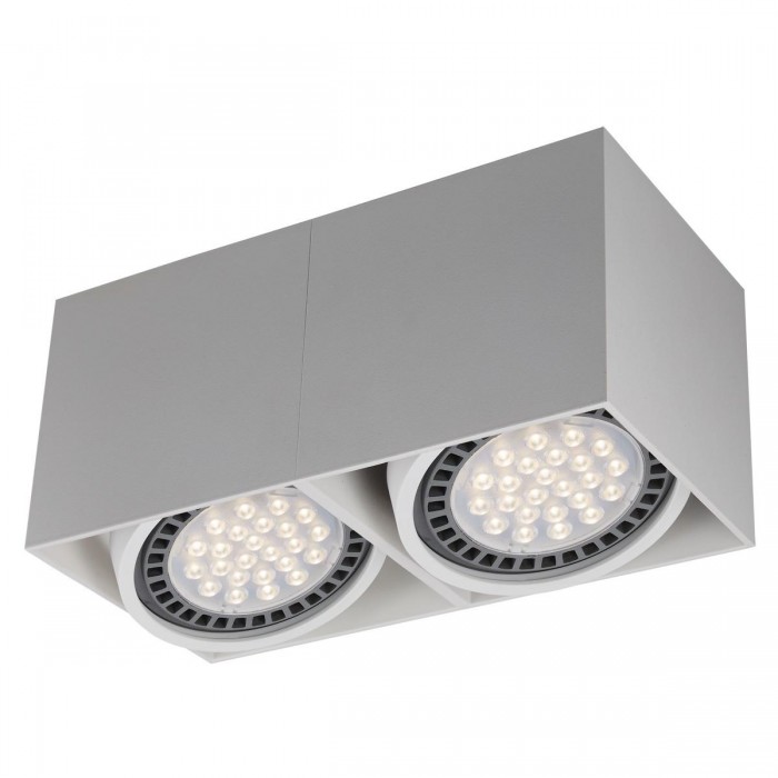 VK/03107CE/2/W - Σποτ οροφής, 2 κύβοι, 240V, 2xGU10/ES111, Max 2x20W (LED), 26.4x13.2x12cm, IP20, κινητό, λευκό ματ