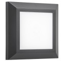 VK/02025/AN/W - Φωτιστικό Led τοίχου, 220-240V, 3W, 3000K, 212lm (393lm light source), 120°, CRI>80, IP65, 12.5x12.5x2.7cm, ανθρακί 