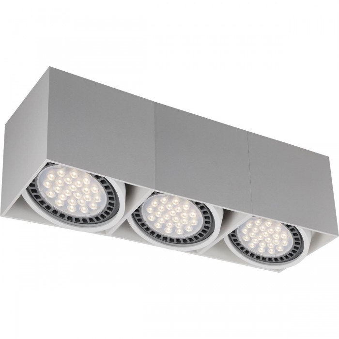 VK/03107CE/3/W - Σποτ οροφής, 3 κύβοι, 240V, 3xGU10/ES111, Max 3x20W (LED), 39.6x13.2x12cm, IP20, κινητό, λευκό ματ