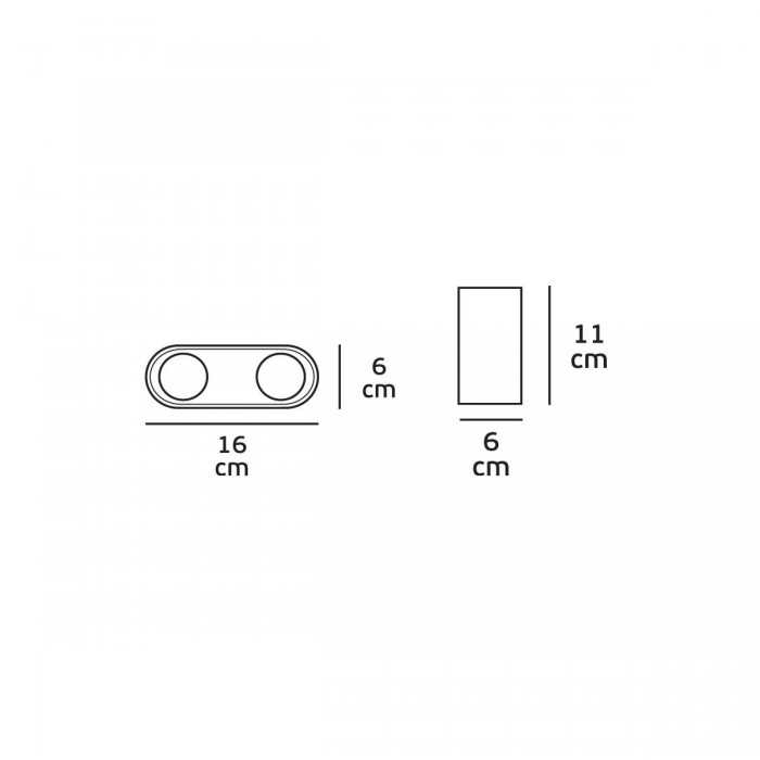 VK/03108CE/W - Φωτιστικό οροφής, 240V, 2xGU10/Par16, Max 2x35W, IP20, κινητό, λευκό 