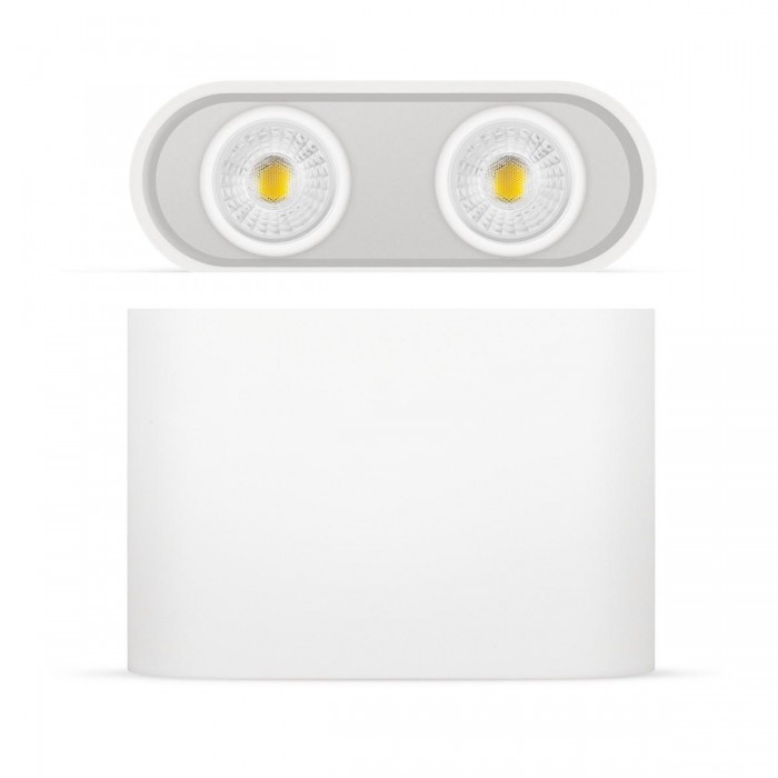 VK/03108CE/W - Φωτιστικό οροφής, 240V, 2xGU10/PAR16, Max 2x12W (LED), IP20, 16x11cm, κινητό, λευκό 
