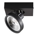 VK/03111CE/B - Σποτ οροφής, με ορθογώνια βάση (15.5x12cm), 240V, GU10/ES111, Max 20W (LED), ø12x12.9cm, IP20, κινητό, μαύρο ματ