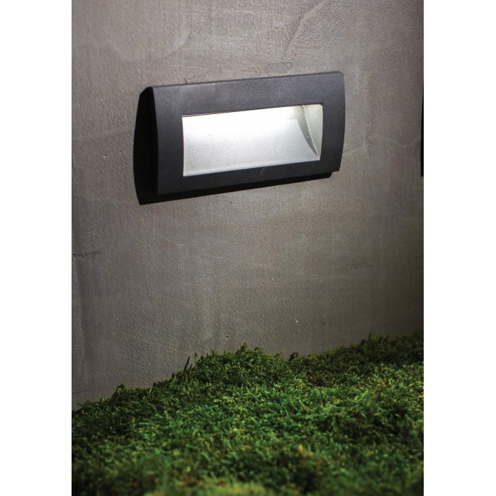 VK/04139/G/W - Φωτιστικό Led τοίχου, 220-240V, 4W, 3000K, 356lm, CRI>80, IP54, 14x7.1cm, γκρι VK/04139/G/W - Φωτιστικό Led τοίχου, 220-240V, 4W, 3000K, 356lm, CRI>80, IP54, 14x7.1cm, γκρι