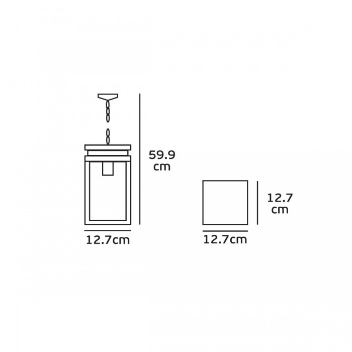 VK/03066/PE/B - Φωτιστικό φανάρι κρεμαστό, 240V, Ε27, Max 20W (LED), IP23, 12.7x12.7x59.9cm, μαύρο VK/03066/PE/B - Φωτιστικό φανάρι κρεμαστό, 240V, Ε27, Max 20W (LED), IP23, 12.7x12.7x59.9cm, μαύρο