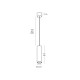 VK/03087/PE/20/W - Φωτιστικό κρεμαστό, λευκό. GU10. Max. 12W. (LED). IP20