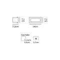 VK/04139/W/W -<p>Φωτιστικό Led τοίχου, 220-240V, 4W, 3000K, 356lm, CRI>80, IP54, 14x7.1cm, λευκό </p>