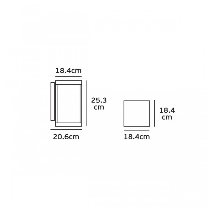 VK/03067/WA/B - Φωτιστικό φανάρι επίτοιχο, 240V, Ε27, Max 20W (LED), IP23, 18.4x18.4x25.3cm, μαύρο VK/03067/WA/B - Φωτιστικό φανάρι επίτοιχο, 240V, Ε27, Max 20W (LED), IP23, 18.4x18.4x25.3cm, μαύρο