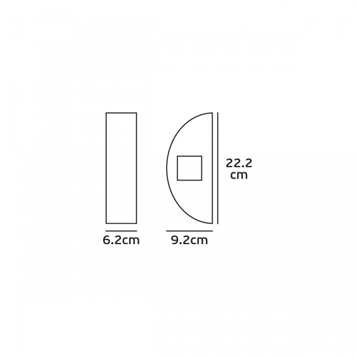 VK/02041/AN/W - Φωτιστικό Led τοίχου, 230V, 6W, 3000K, 254lm, CRI>80, IP54, 22.2x6.2x9.2cm, ανθρακί VK/02041/AN/W - Φωτιστικό Led τοίχου, 230V, 6W, 3000K, 254lm, CRI>80, IP54, 22.2x6.2x9.2cm, ανθρακί