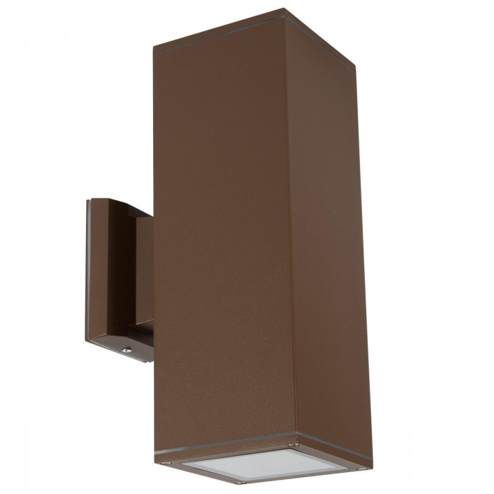 VK/01065/BR - Φωτιστικό τοίχου, Up/down, 240V, 2xE27/Par30, Max2x20W (LED), IP54, 10.8x10.8x30x17.2(βάθος)cm, καφέ σκουριάς VK/01065/BR - Φωτιστικό τοίχου, Up/down, 240V, 2xE27/Par30, Max2x20W (LED), IP54, 10.8x10.8x30x17.2(βάθος)cm, καφέ σκουριάς