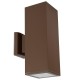 VK/01065/BR - Φωτιστικό τοίχου, Up/down, 240V, 2xE27/Par30, Max2x20W (LED), IP54, 10.8x10.8x30x17.2(βάθος)cm, καφέ σκουριάς VK/01065/BR - Φωτιστικό τοίχου, Up/down, 240V, 2xE27/Par30, Max2x20W (LED), IP54, 10.8x10.8x30x17.2(βάθος)cm, καφέ σκουριάς