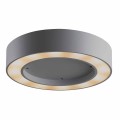 VK/02079/G/W - Φωτιστικό Led οροφής, 200-240V, 18W, 3000K, 591lm, 108°, CRI>85, IP54, ø25.3x6cm, γκρι