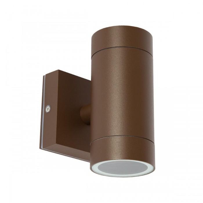 VK/01057/BR - Φωτιστικό τοίχου, Up/down. 240V, 2xGU10/PAR16, Max2x12W (LED), IP54, ø6.5x14.5x11.5cm, καφέ σκουριάς VK/01057/BR - Φωτιστικό τοίχου, Up/down. 240V, 2xGU10/PAR16, Max2x12W (LED), IP54, ø6.5x14.5x11.5cm, καφέ σκουριάς
