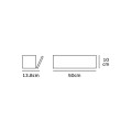 VK/02080/G/W - Φωτιστικό Led τοίχου, 100-240V, 20W, 3000K, 396lm, CRI>84, IP54, 50x10x13.8cm, γκρι