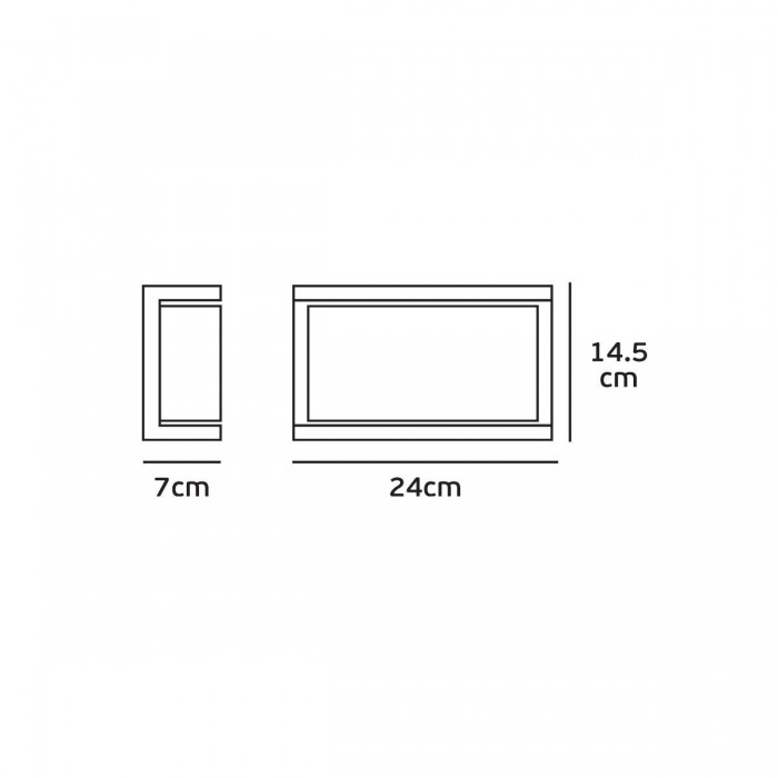 VK/01079/AN - Φωτιστικό τοίχου, 240V, Ε27/A60, Max 20W (LED), IP54, 24x14.5x7cm, ανθρακί VK/01079/AN - Φωτιστικό τοίχου, 240V, Ε27/A60, Max 20W (LED), IP54, 24x14.5x7cm, ανθρακί