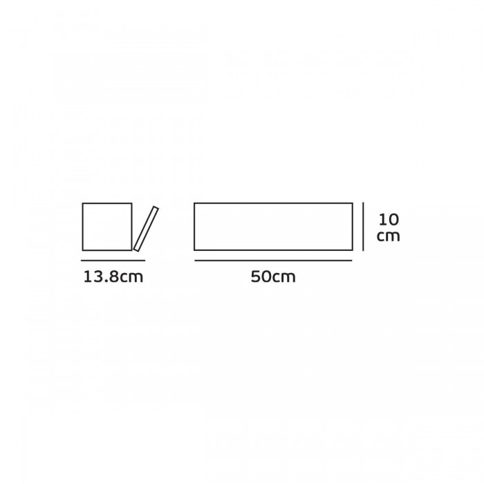 VK/02080/W/W - Φωτιστικό Led τοίχου, 100-240V, 20W, 3000K, 396lm, CRI>84, IP54, 50x10x13.8cm, λευκό VK/02080/W/W - Φωτιστικό Led τοίχου, 100-240V, 20W, 3000K, 396lm, CRI>84, IP54, 50x10x13.8cm, λευκό