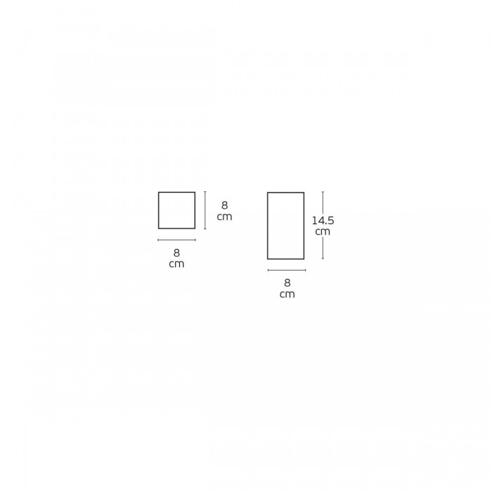 VK/03311/WA/B - Φωτιστικό τοίχου, μαύρο. GU10x2. Max. 2x12W. (LED). IP20