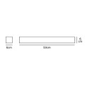 VK/02081/W/W - Φωτιστικό Led τοίχου, Up/down, 220-240V, 20W, 3000K, 1.818lm, CRI>84, IP65, 50x6x6cm, λευκό