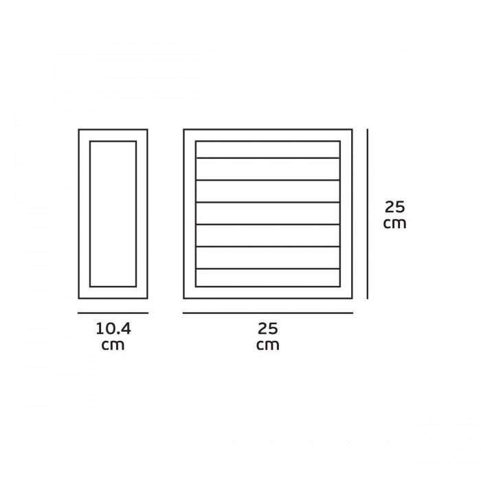 VK/01083/AN - Φωτιστικό τοίχου, 240V, 2xΕ27/A60, Max2x20W, IP54, 25x25x10.4cm, ανθρακί VK/01083/AN - Φωτιστικό τοίχου, 240V, 2xΕ27/A60, Max2x20W, IP54, 25x25x10.4cm, ανθρακί