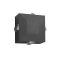 VK/02045/AN/W - Φωτιστικό Led τοίχου, 220-240V, 5W, 3000K, 100lm, 4x6°, CRI>80, IP54, 12.4x12.4x6cm, ανθρακί