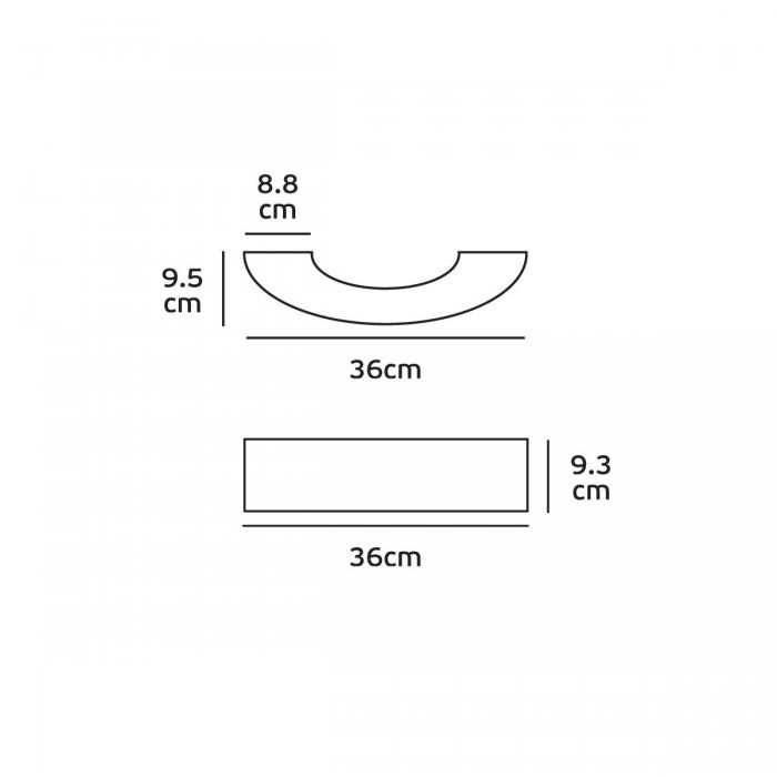  VK/02086/AN/W -<p>Φωτιστικό Led τοίχου, 100-240V, 9w, 3000K, 238lm, CRI>85, IP54, 36x9.3x9.5cm, ανθρακί</p>