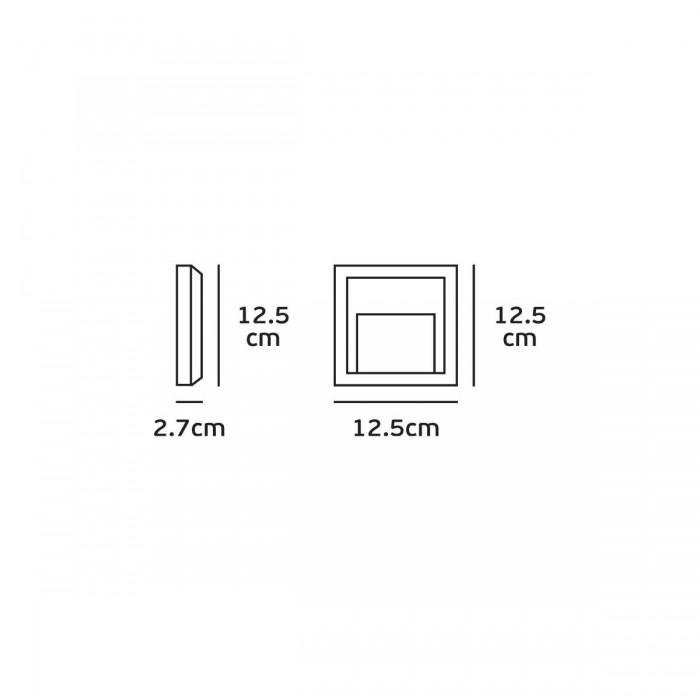 VK/02022/W/W -<p>Φωτιστικό Led τοίχου τετράγωνο, 220-240V, 1W, 3000K, 144lm, CRI>80, IP65, 12.5x12.5x2.7cm, λευκό</p> VK/02022/W/W -<p>Φωτιστικό Led τοίχου τετράγωνο, 220-240V, 1W, 3000K, 144lm, CRI>80, IP65, 12.5x12.5x2.7cm, λευκό</p>