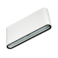 VK/02048/W/W - Φωτιστικό Led τοίχου, Up/down, 220-240V, 6W, 3000K, 1.095lm, CRI>80, IP54, 17.5x9.2x3.1cm, λευκό