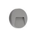 VK/02144/G/W - Φωτιστικό Led τοίχου στρογγυλό, 220-240V, 3W, 3000K, 425lm, CRI>80, IP65, ø13.5x3cm, γκρι 