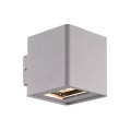 VK/02093/G/W - Φωτιστικό Led τοίχου, Up/down, 100-240V, 14W, 3000K, 1.510lm, 0-130°, CRI>82, IP54, 10x10.5x11.9cm, γκρι