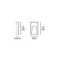 VK/02146/W/W - Φωτιστικό Led τοίχου ορθογώνιο, 220-240V, 3W, 3000K, 380lm, CRI>80, IP65, 9x15x3.2cm, λευκό 