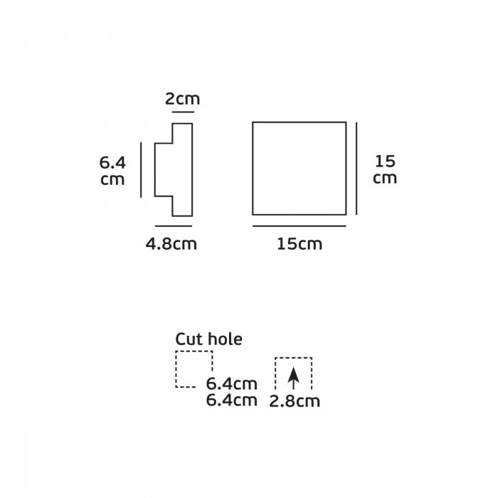 VK/02054/W/W -<p>Φωτιστικό Led τοίχου, 100-240V, 9W, 3000K, 891lm, CRI>80, IP54, 15x15x4.8cm, λευκό</p> VK/02054/W/W -<p>Φωτιστικό Led τοίχου, 100-240V, 9W, 3000K, 891lm, CRI>80, IP54, 15x15x4.8cm, λευκό</p>