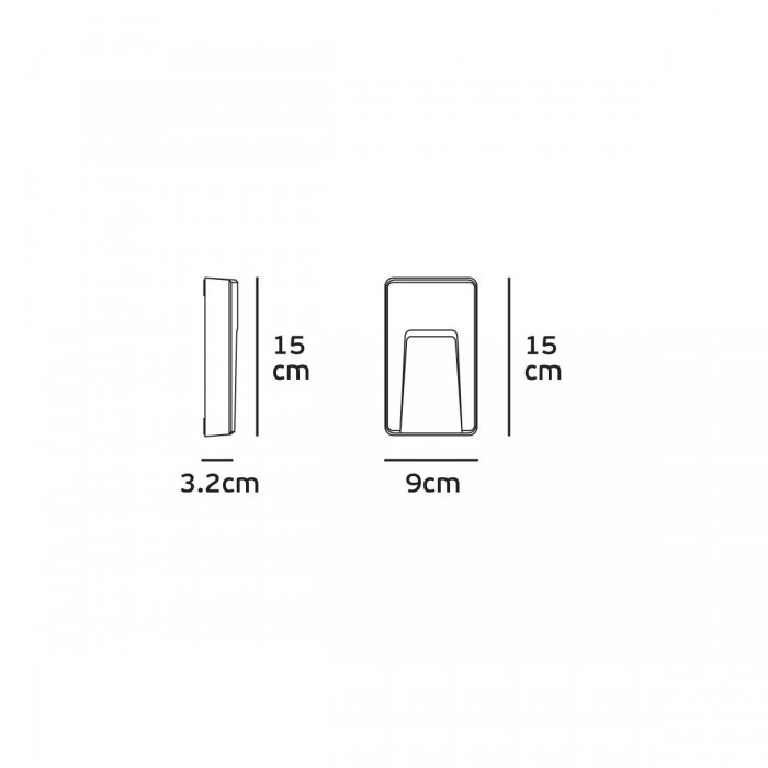 VK/02146/AN/W - Φωτιστικό Led τοίχου ορθογώνιο, 220-240V, 3W, 3000K, 380lm, CRI>80, IP65, 9x15x3.2cm, ανθρακί VK/02146/AN/W - Φωτιστικό Led τοίχου ορθογώνιο, 220-240V, 3W, 3000K, 380lm, CRI>80, IP65, 9x15x3.2cm, ανθρακί