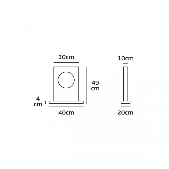 VK/02142/AN/W/45 - TERRA Φωτιστικό Led δαπέδου, 220-240V, 8W, 3000K, 514lm, CRI>80, 40x20x49cm, γκρι, IP65 VK/02142/AN/W/45 - TERRA Φωτιστικό Led δαπέδου, 220-240V, 8W, 3000K, 514lm, CRI>80, 40x20x49cm, γκρι, IP65