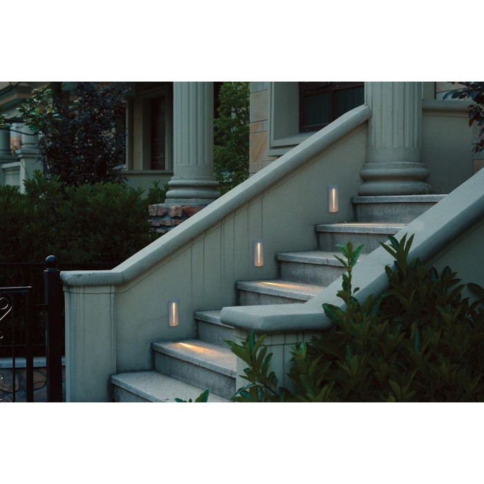 VK/02055/W/W - FUNE Φωτιστικό Led τοίχου χωνευτό, 100-240V, 3W, 3000K, 35lm, CRI>80, IP54, 6.6x17.1cm, λευκό VK/02055/W/W - FUNE Φωτιστικό Led τοίχου χωνευτό, 100-240V, 3W, 3000K, 35lm, CRI>80, IP54, 6.6x17.1cm, λευκό