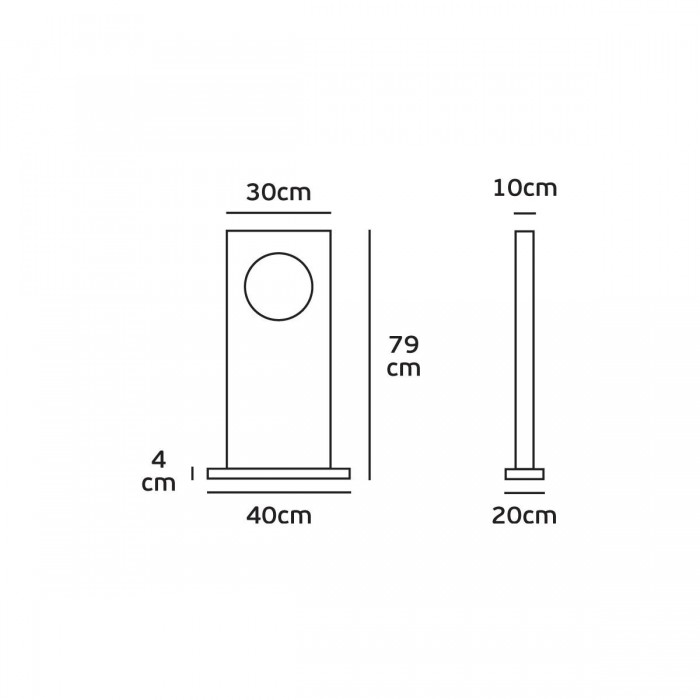 VK/02142/AN/W/75 - TERRA Φωτιστικό Led δαπέδου, 220-240V, 8W, 3000K, 514lm, CRI>80, 40x20x79cm, γκρι, IP65 VK/02142/AN/W/75 - TERRA Φωτιστικό Led δαπέδου, 220-240V, 8W, 3000K, 514lm, CRI>80, 40x20x79cm, γκρι, IP65