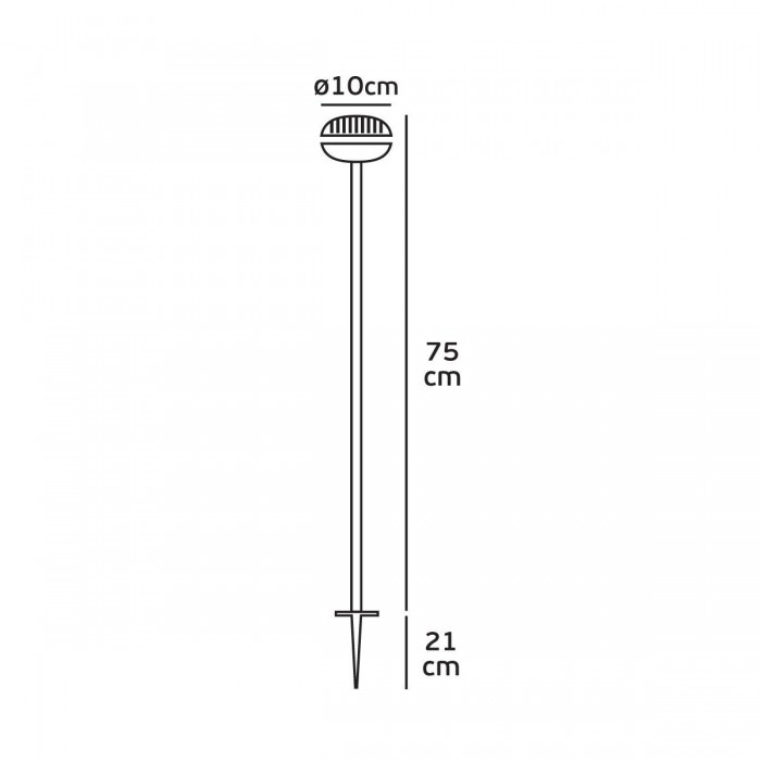 VK/02096/AN/W - Φωτιστικό Led κήπου, 100-240V, 7W, 3000K, 584lm, 36°, CRI>81, IP54, ø10x75cm, ανθρακί VK/02096/AN/W - Φωτιστικό Led κήπου, 100-240V, 7W, 3000K, 584lm, 36°, CRI>81, IP54, ø10x75cm, ανθρακί