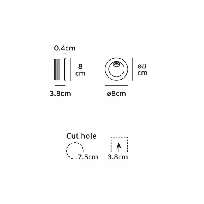 VK/02147/W/W -<p>Φωτιστικό Led τοίχου, 220-240V, 2W, 3000K, 175lm, CRI>80, IP65, ø8x3.8cm, λευκό</p> VK/02147/W/W -<p>Φωτιστικό Led τοίχου, 220-240V, 2W, 3000K, 175lm, CRI>80, IP65, ø8x3.8cm, λευκό</p>