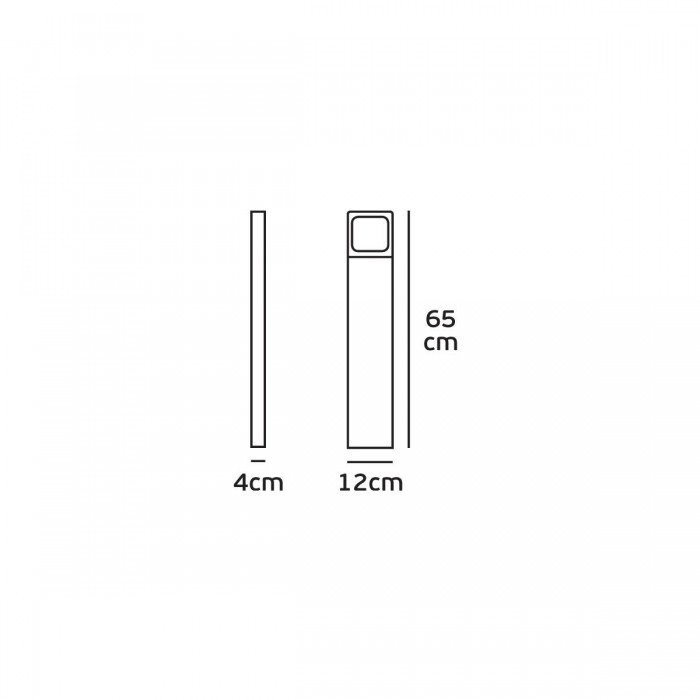 VK/02097/AN/W - Φωτιστικό Led δαπέδου, 200-240V, 8W, 3000K, 212lm, 49°, CRI>82, IP54, 12x4x65cm, ανθρακί VK/02097/AN/W - Φωτιστικό Led δαπέδου, 200-240V, 8W, 3000K, 212lm, 49°, CRI>82, IP54, 12x4x65cm, ανθρακί