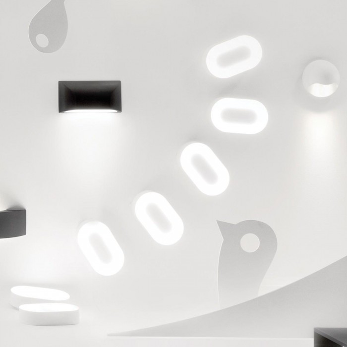 VK/02060/W/W - Φωτιστικό Led εξωτερικού χώρου, οβάλ, Led, IP54, 10W, 3000K, λευκό 