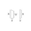 VK/02099/AN/W - Φωτιστικό Led δαπέδου, 100-240V, 8W, 3000K, 112lm, 70°, CRI>81, IP54, 7.1x13x65cm, ανθρακί