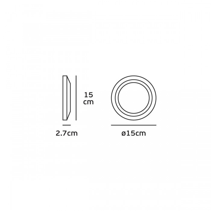 VK/02026/W/W -<p>Φωτιστικό Led τοίχου, 220-240V, 3W, 3000K, 392lm, 120°, CRI>80, IP65, ø15x2.7cm, λευκό</p> VK/02026/W/W -<p>Φωτιστικό Led τοίχου, 220-240V, 3W, 3000K, 392lm, 120°, CRI>80, IP65, ø15x2.7cm, λευκό</p>