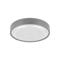 VK/02062/G/C - Φωτιστικό Led οροφής, 230V, 15W, 4000K, 1.650lm, 120°, CRI>80, IP65, ø26x4.4cm, γκρι