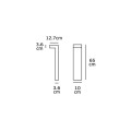 VK/02101/AN/W - Φωτιστικό Led δαπέδου, 100-240V, 9W, 3000K, 525lm, 33°, CRI>84, IP54, 10x12.7x65cm, ανθρακί 