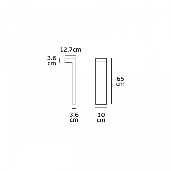 VK/02101/AN/W - Φωτιστικό Led δαπέδου, 100-240V, 9W, 3000K, 525lm, 33°, CRI>84, IP54, 10x12.7x65cm, ανθρακί VK/02101/AN/W - Φωτιστικό Led δαπέδου, 100-240V, 9W, 3000K, 525lm, 33°, CRI>84, IP54, 10x12.7x65cm, ανθρακί