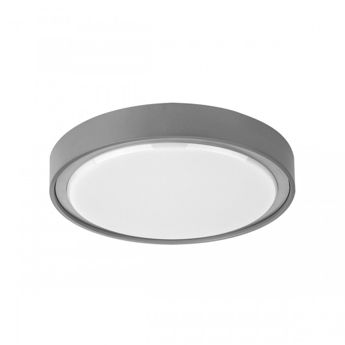 VK/02063/G/C - Φωτιστικό Led οροφής, 230V, 18W, 4000K, 2.400lm, 120°, CRI>80, IP65, ø30x4.4cm, γκρι VK/02063/G/C - Φωτιστικό Led οροφής, 230V, 18W, 4000K, 2.400lm, 120°, CRI>80, IP65, ø30x4.4cm, γκρι