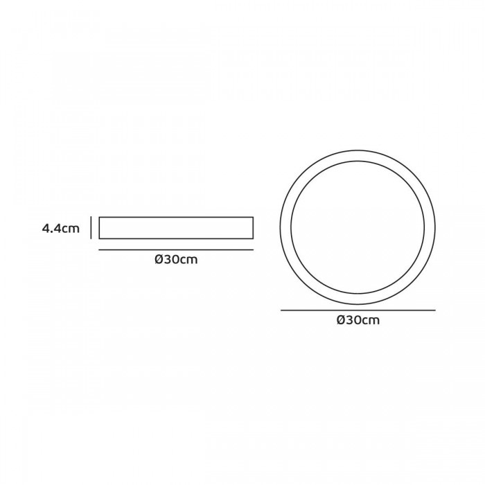 VK/02063/G/C - Φωτιστικό Led οροφής, 230V, 18W, 4000K, 2.400lm, 120°, CRI>80, IP65, ø30x4.4cm, γκρι VK/02063/G/C - Φωτιστικό Led οροφής, 230V, 18W, 4000K, 2.400lm, 120°, CRI>80, IP65, ø30x4.4cm, γκρι