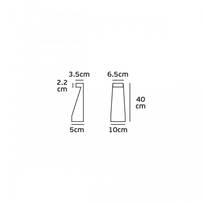 VK/02102/AN/W - Φωτιστικό Led δαπέδου, 100-240V, 7W, 3000K, 413lm, 50°, CRI>82, IP65, 10x5x40cm, ανθρακί VK/02102/AN/W - Φωτιστικό Led δαπέδου, 100-240V, 7W, 3000K, 413lm, 50°, CRI>82, IP65, 10x5x40cm, ανθρακί
